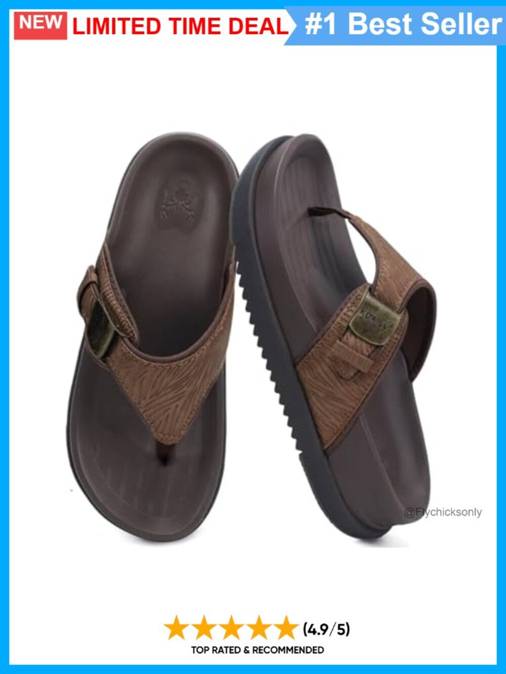 Faux Leather Orthotic Platform Slide Sandals Arch Support Adjustable Buckle